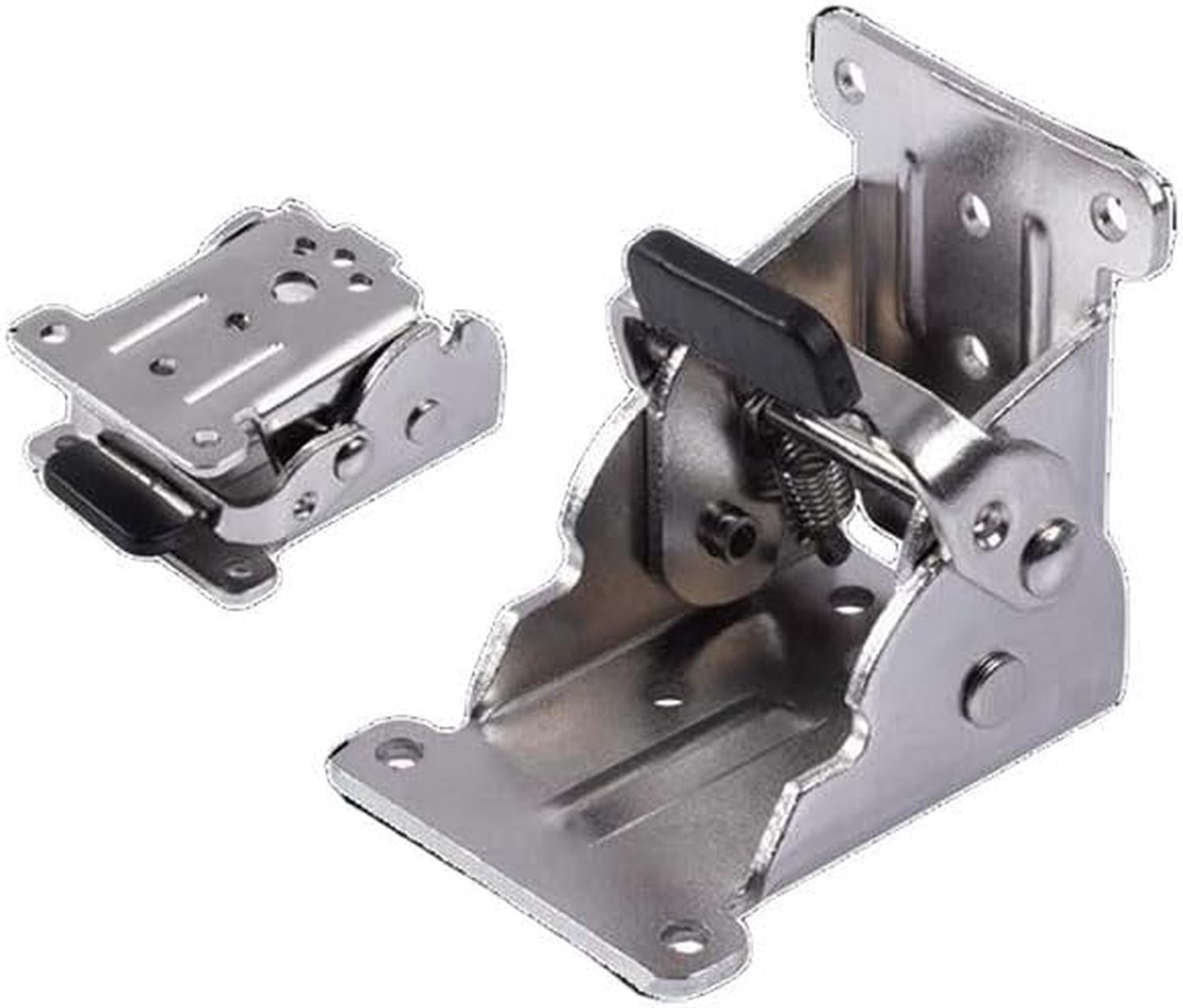 Set de 2 charnières acier verni gri - à ressort