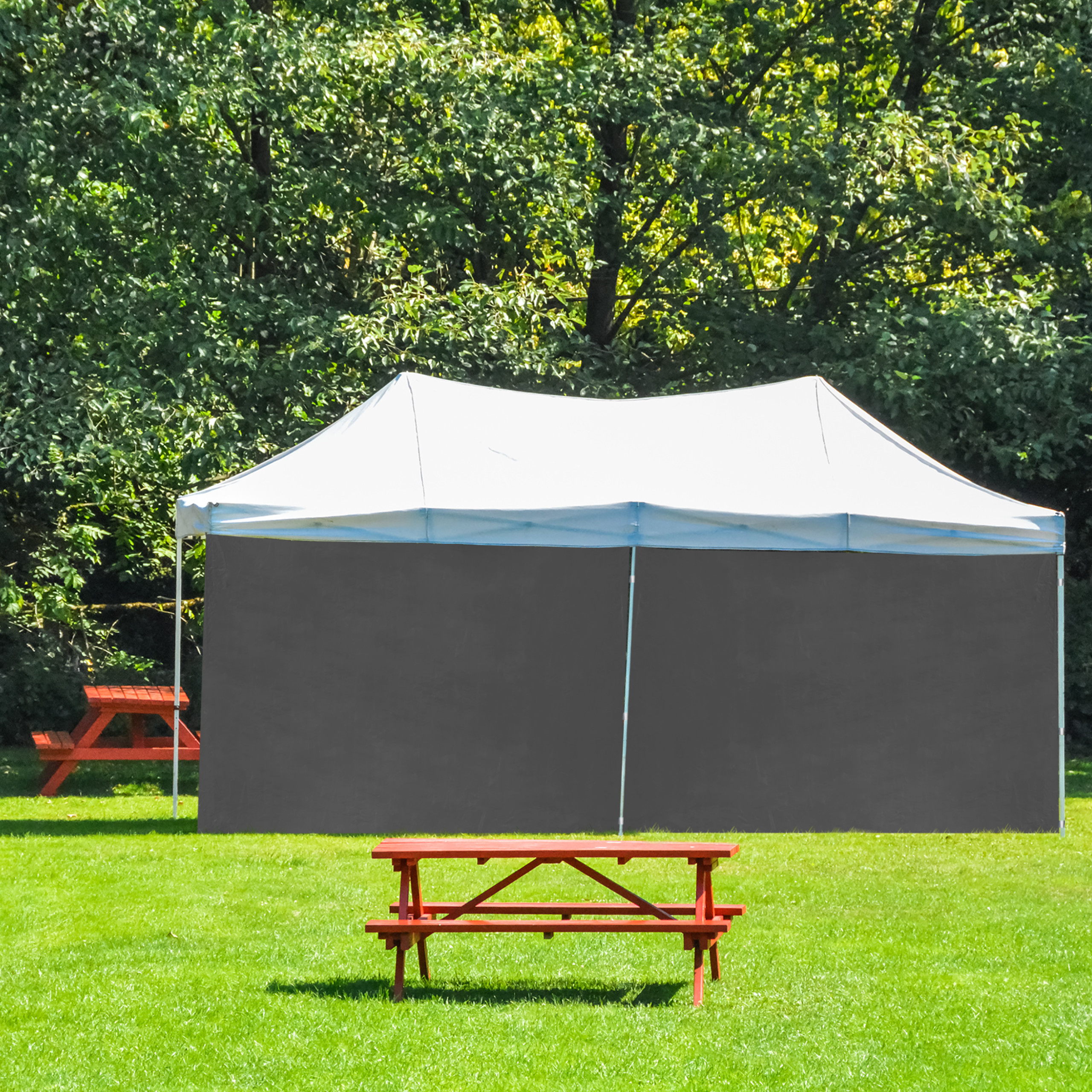 Tende Per Gazebo Set Da 4 | Pareti Laterali Impermeabili In PVC | Con Finestre E Zip | Verde 3x2 M - Foto 6
