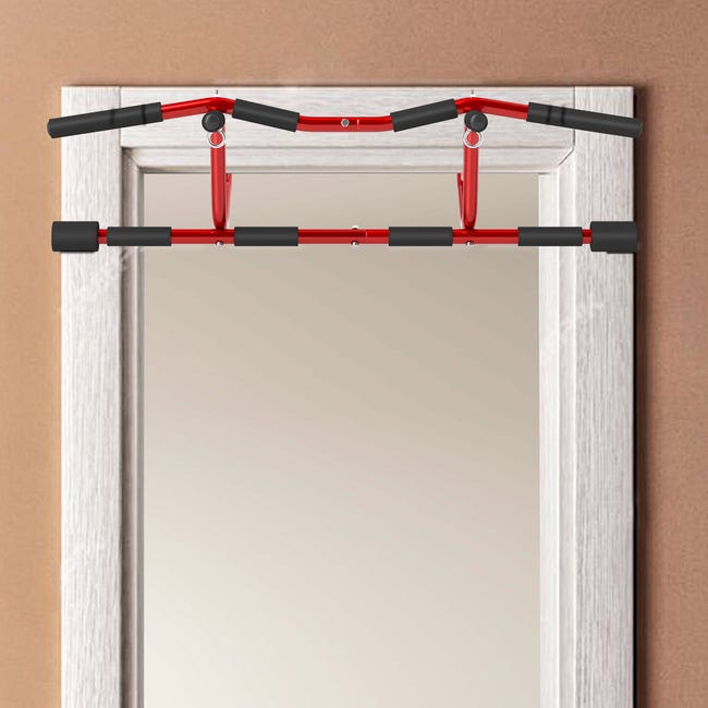 SPORTNOW Barra Trazioni Regolabile – Telaio Porta Antiscivolo (Montaggio A Parete, 200 Kg)