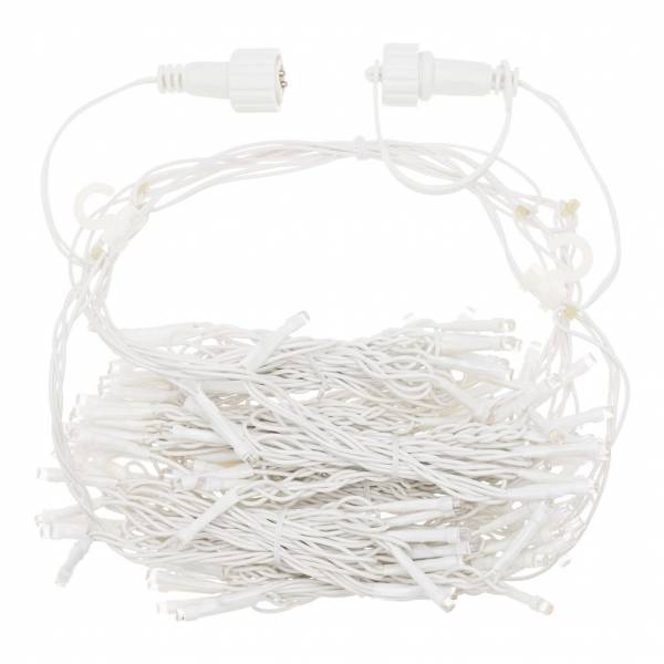 Rideau lumineux animé 1X2M 120 LED blanc chaud prolongeable câble blanc 31V IP44 SMART Connect Lotti - 3
