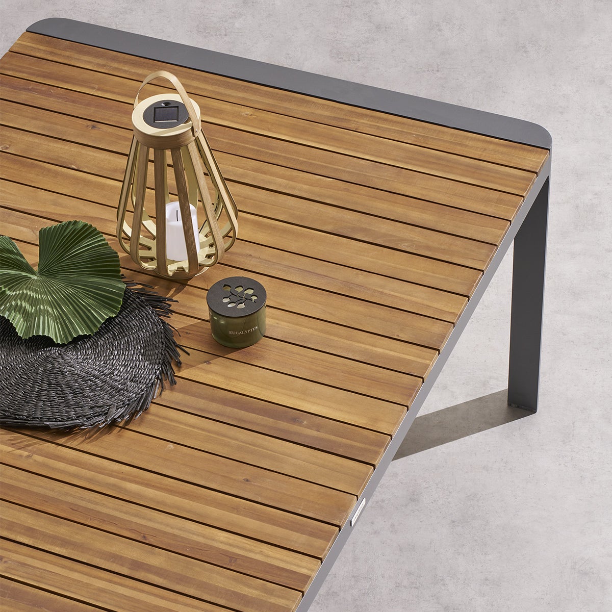 Table à manger de jardin rectangulaire en Aluminium Gris 10 places - 8