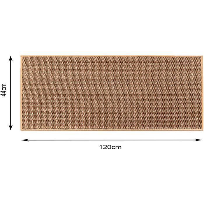Tapis de Cuisine Devant Evier Antidérapant en Caoutchouc et Lavable, Lin, Marron , 44 x 120cm - 4