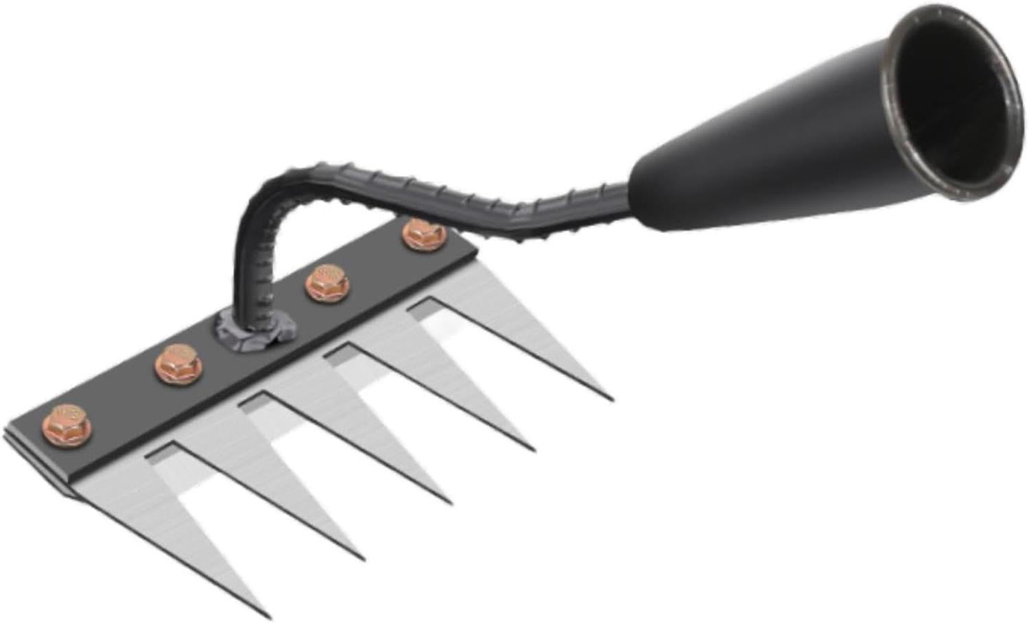 Rateau de Désherbage, Râteau de Jardin, Râteau de Désherbage Outils Jardinage , pour Désherbage, Ameublissement du Sol, Semis, 5 Dentaires - 5