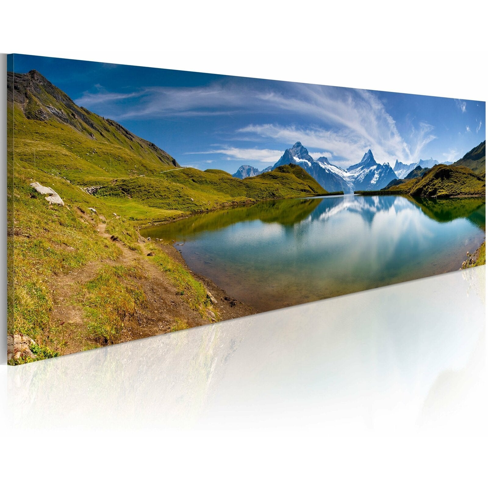 Tableau lac de montagne - 120 x 40 cm | Leroy Merlin