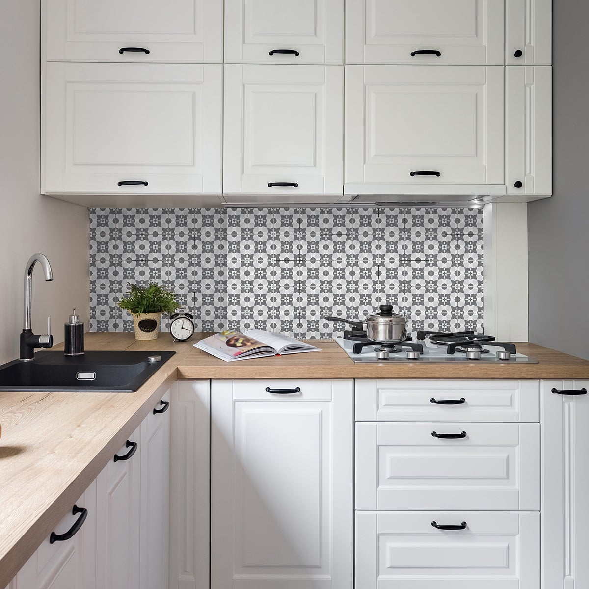 9 adesivi piastrelle di cemento azulejos Nancia - Sticker adesivo - adesivi murali - 9stickers20x20cm - 3