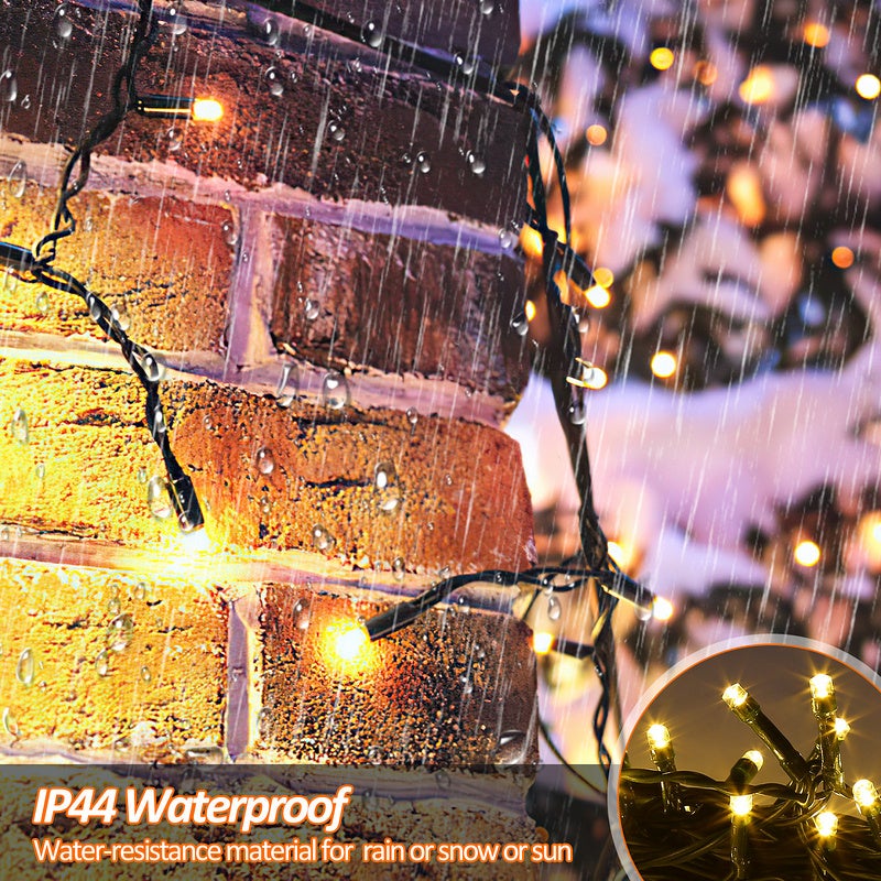 Ghirlanda LED 30m 300LED Bianco Caldo per Matrimonio, Albero di Natale, Decorazione Interna ed Esterna - 3