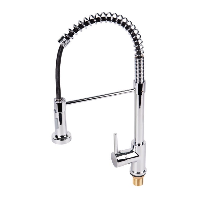 American Standard 7074030.002 Colony Pro Grifo De Cocina Monomando Con Rociador Lateral Integrado, Cromo Pulido