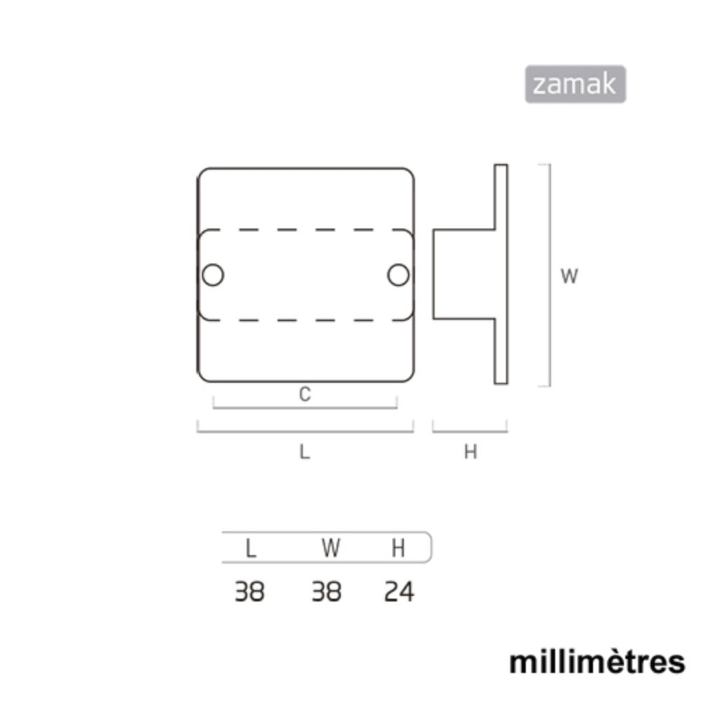 6 Un. poignées de meuble en nickel mat porte armoire cuisine salle de bain38x38MM - 3