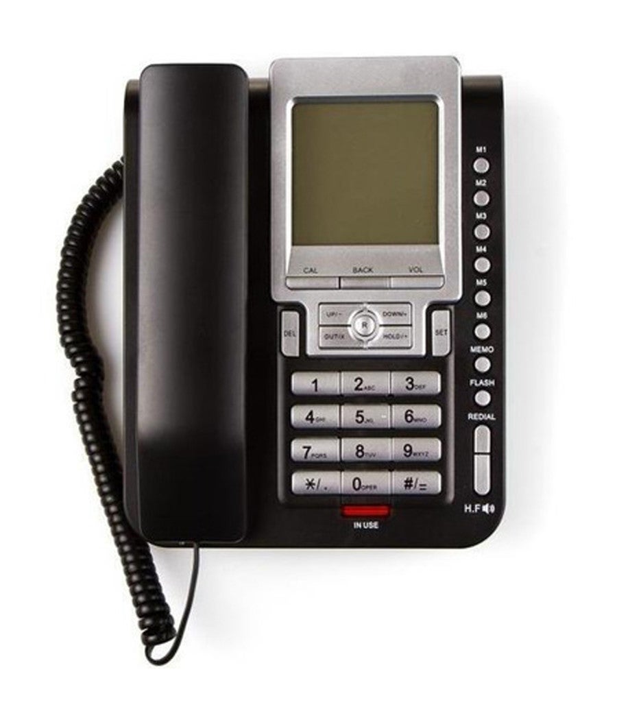 Telefono Fisso A Parete Con Display Chiamante LCD – Mini, Per Hotel, Casa E Ufficio, Bianco/nero