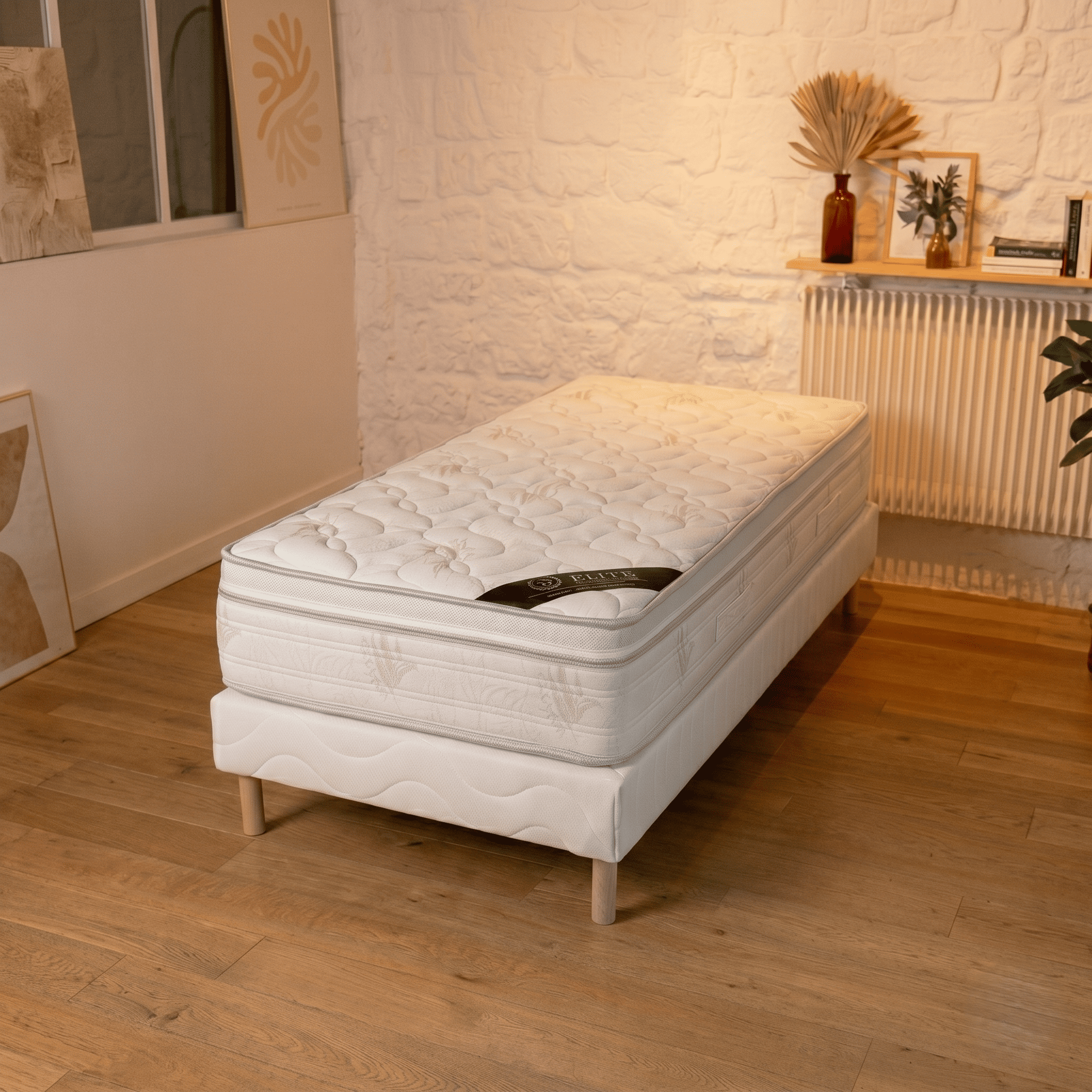 Matelas Aloe Vera 120x190 cm Hauteur 27 cm Mousse à Mémoire de Forme Infusée Aloe Vera Double Face Soutien mi-ferme - 5