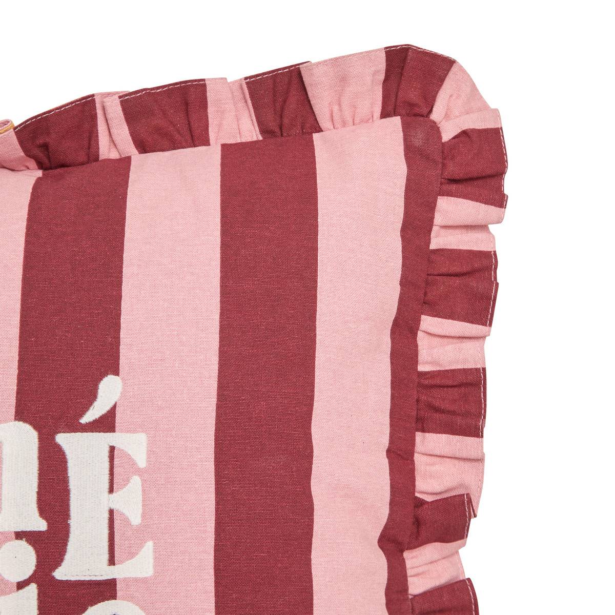 Coussin Cherry rouge carmin 46x46cm - Atmosphera créateur d'intérieur - 2