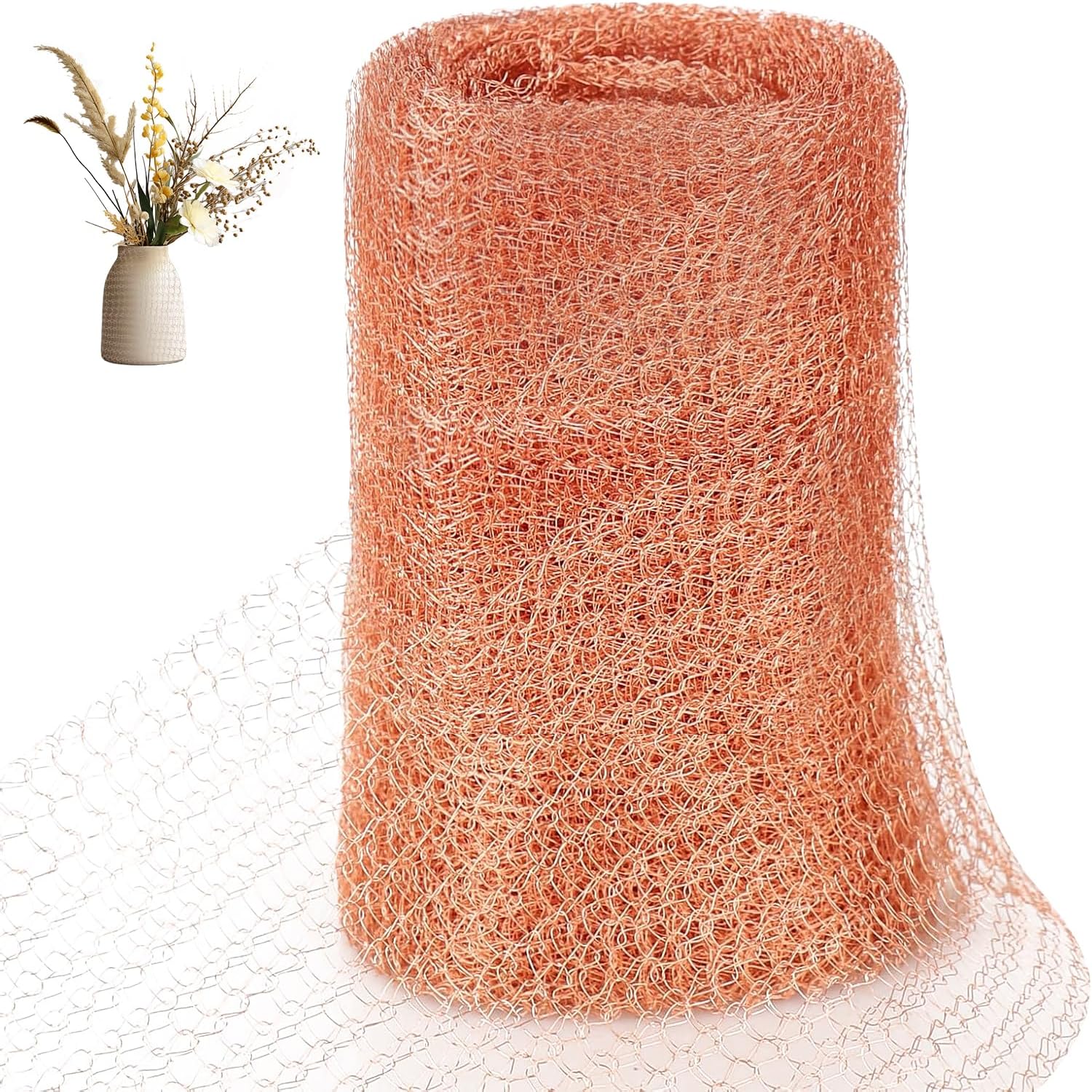 Plasă antirozătoare din cupru 6 m × 12,7 cm, plasă de protecție împotriva limacșilor, melcilor, insectelor și păsărilor pentru grădină.
