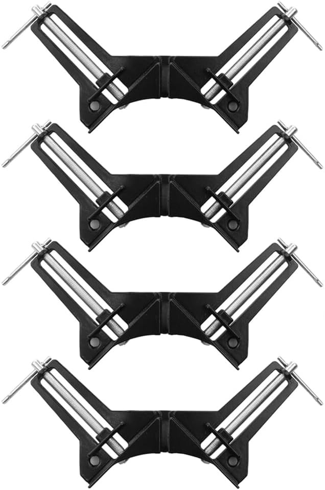 Lot De 4 Serre-Joints En C Nuzamas 15 Cm - Acier Avec Patins Pivotants