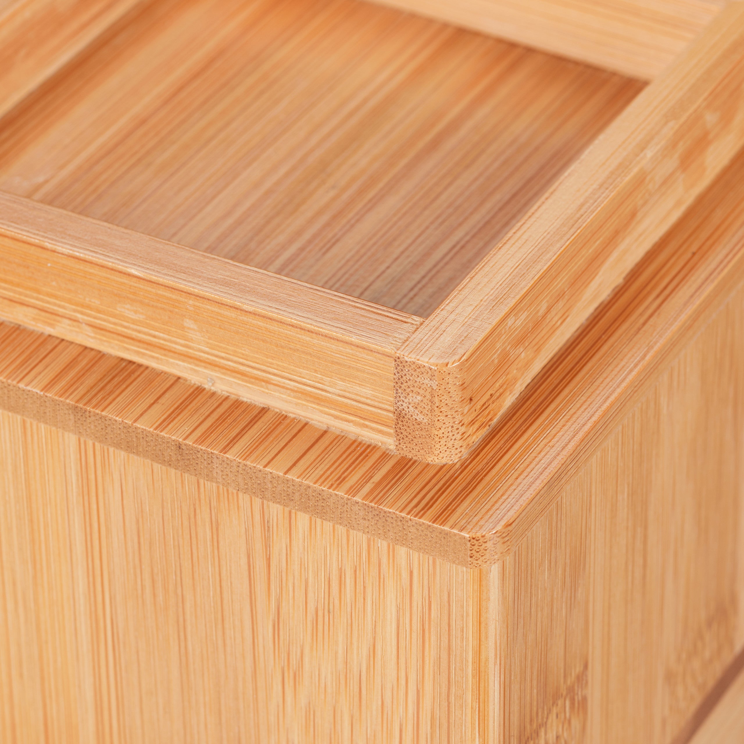 Rehausseurs de meuble en lot de 4, Élévateurs d’env. 8,5 cm, tables, autres meubles, 10x11,5x11,5 cm, naturel, Relaxdays - 6