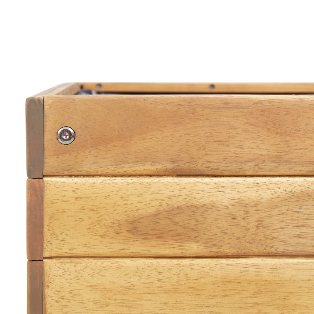 Fioriera rialzata 78,5 x 58,5 x 78,5 cm giardino piante fiori legno massello di acacia 02_0000851 - 6