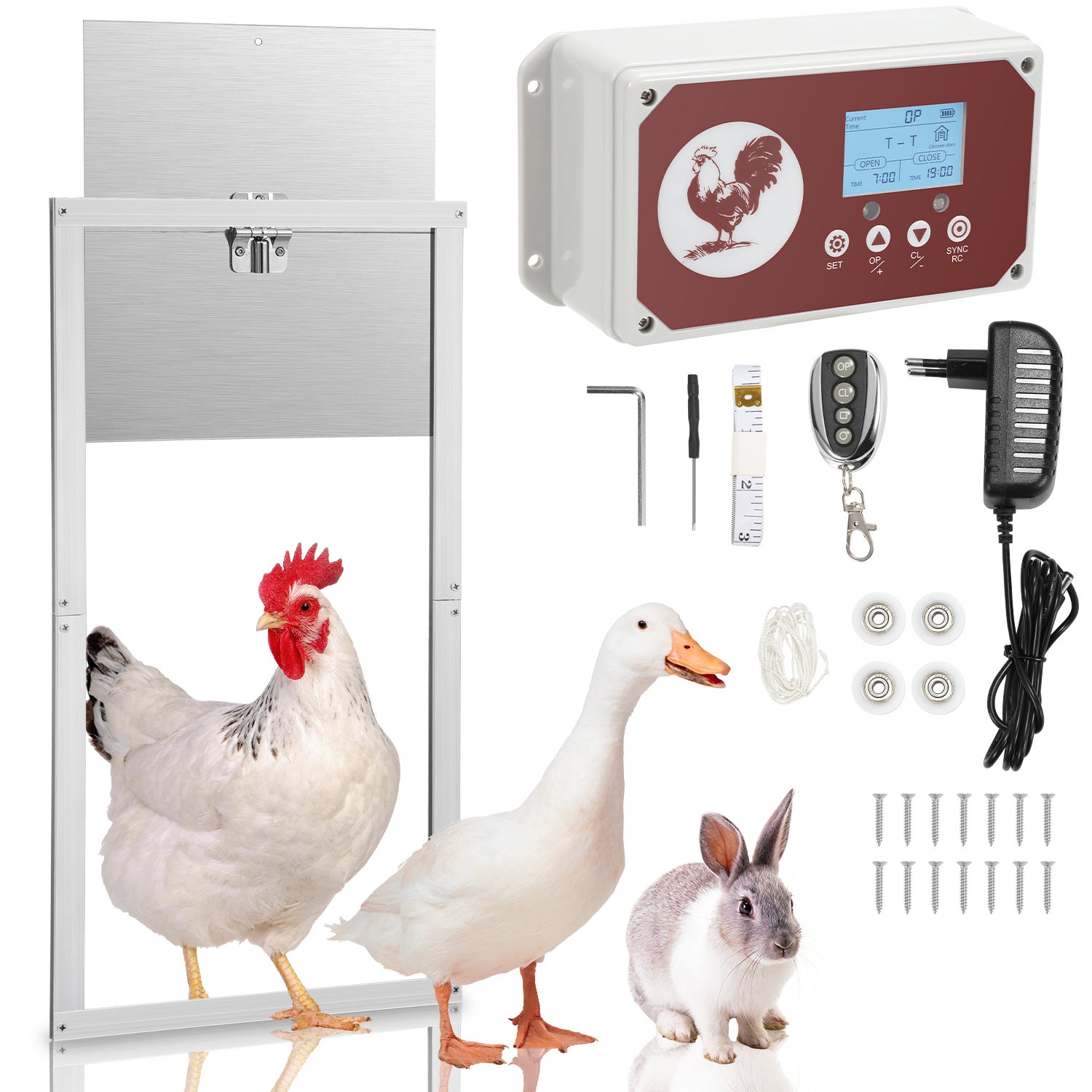 Porte automatique pour poules avec capteur de lumière et minuterie — free download