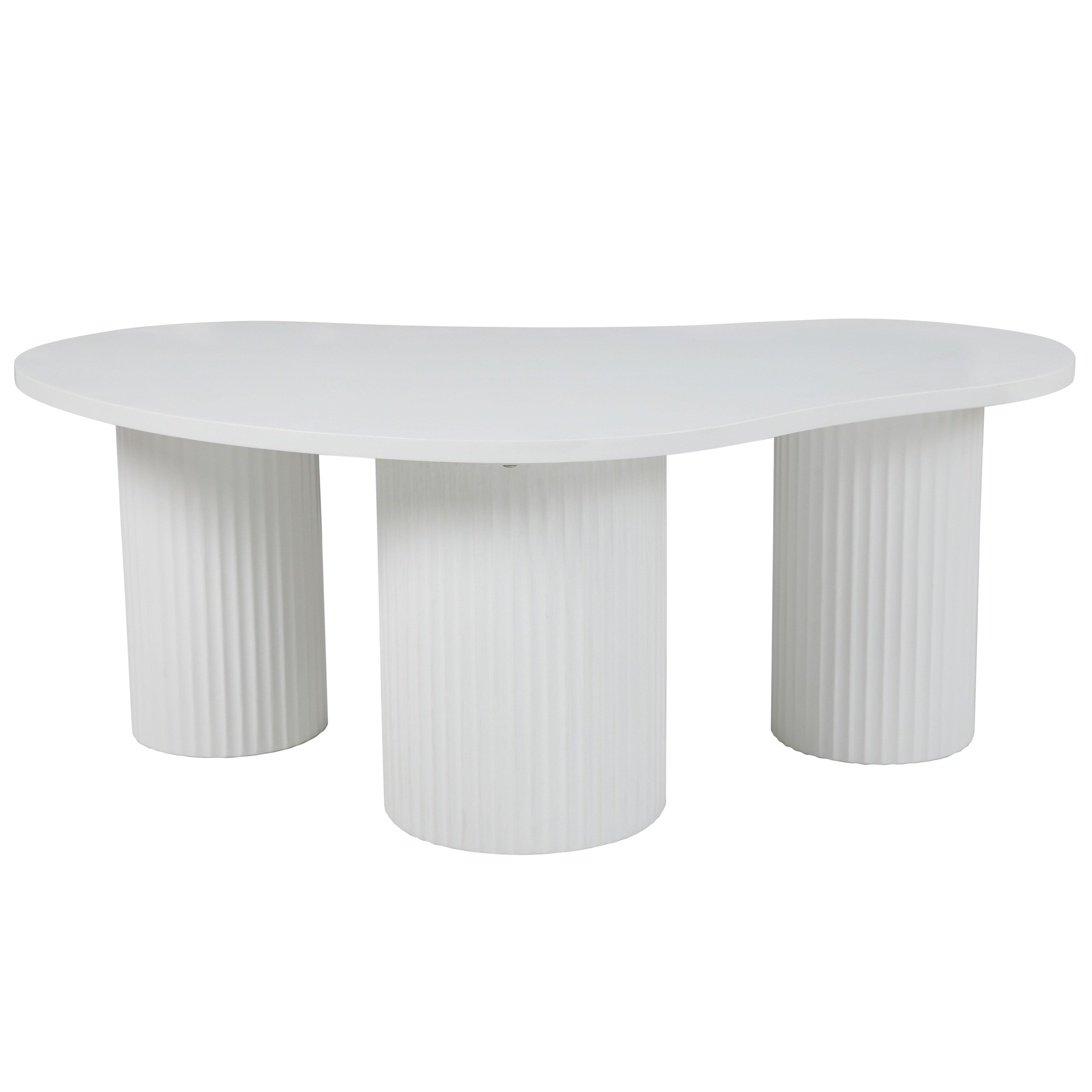 Table basse en MDF décor mélaminé blanc - 3
