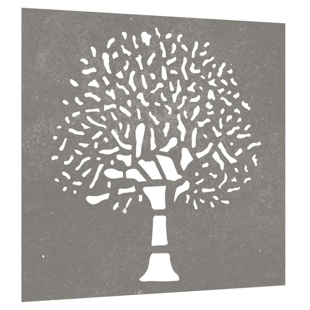 Maison Exclusive - Décoration murale jardin 55x55 cm acier corten design d'arbre - 3