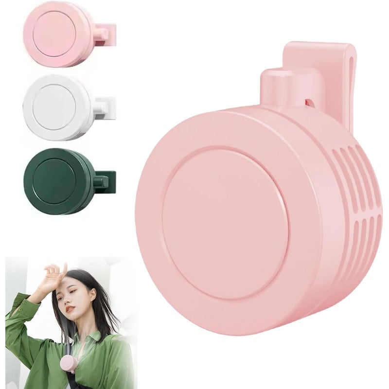 Mini wentylator elektryczny z klipsem, przenośny, cichy, bez łopatek, ładowany przez USB, na baterie, obrót o 360°, regulowany w 3 prędkościach