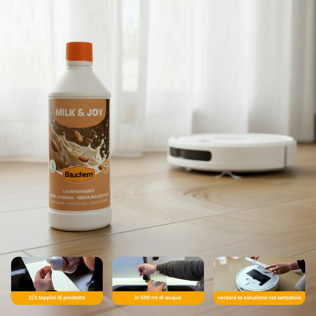 BAUCHEM Lavapavimenti Milk & Joy per Robot e Lavaggi Manuali 750 ml - 2