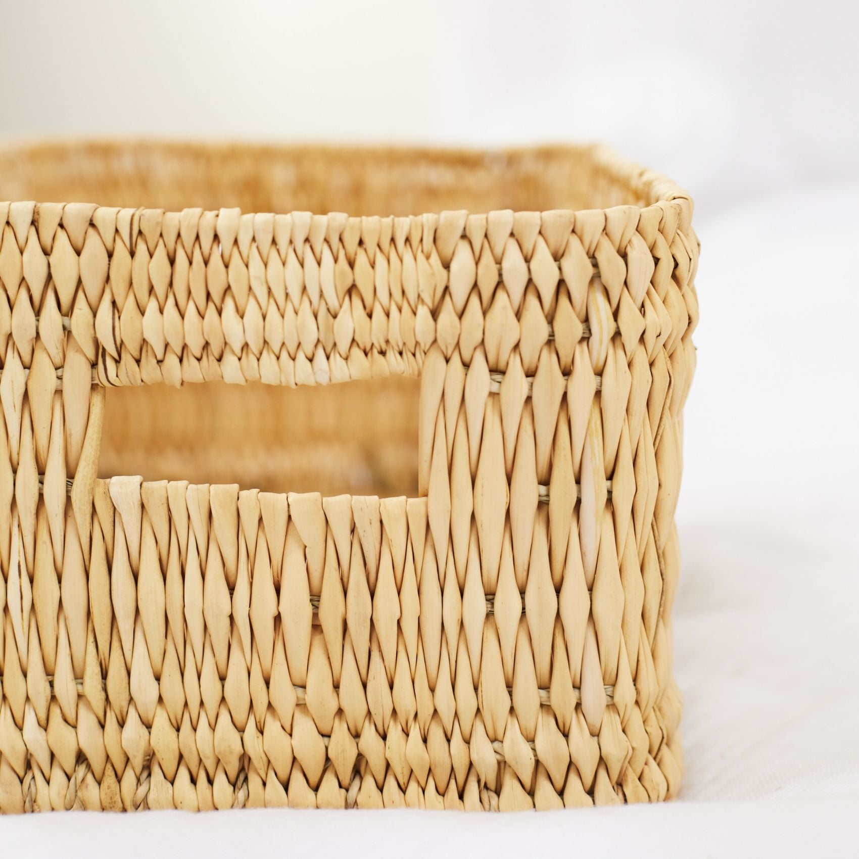Panier de rangement rectangle Hassira - Naturel - 27x19x14 cm - Osier - 5