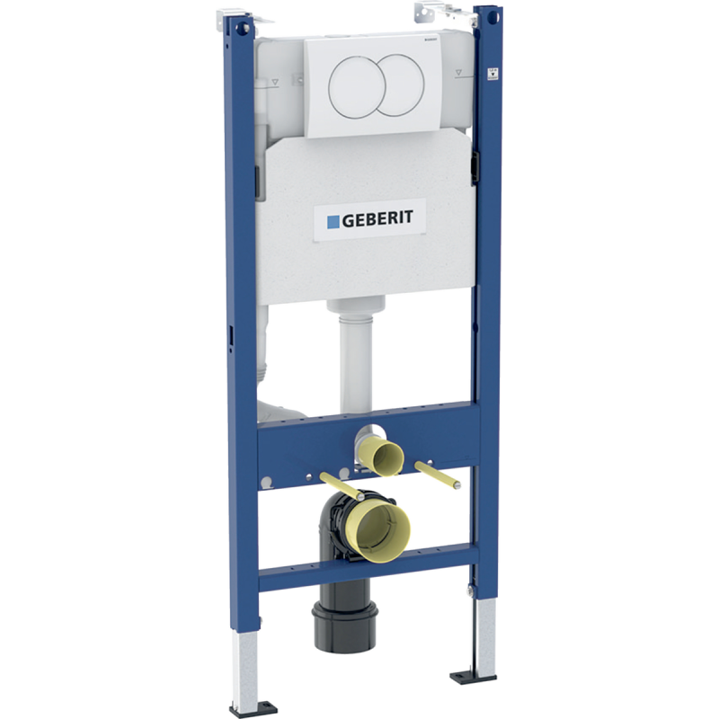Pack WC sans bride Brevis, fixations invisibles + Abattant softclose slim + Bâti support Geberit UP100 + Plaque blanche - 2