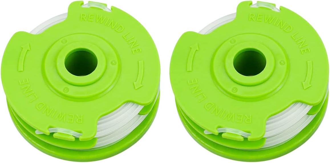Szpule zapasowe RS90111 do trymerów Earthwise ST00011, ST00013, ST00015, ST00113, ST00115, 0,065", opakowanie 2 szt., kolor zielony