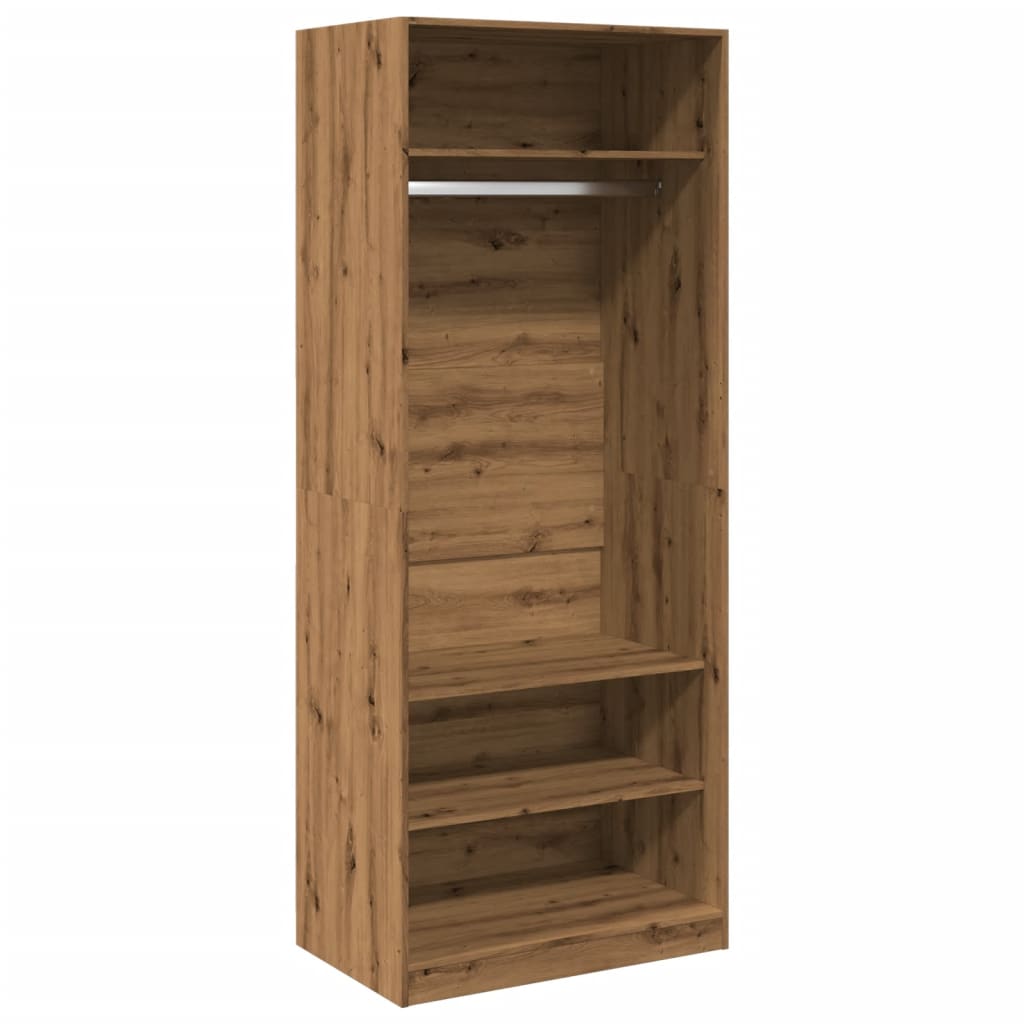 Garderobe Armoire de rangement chêne artisanal 80x50x200 cm bois d