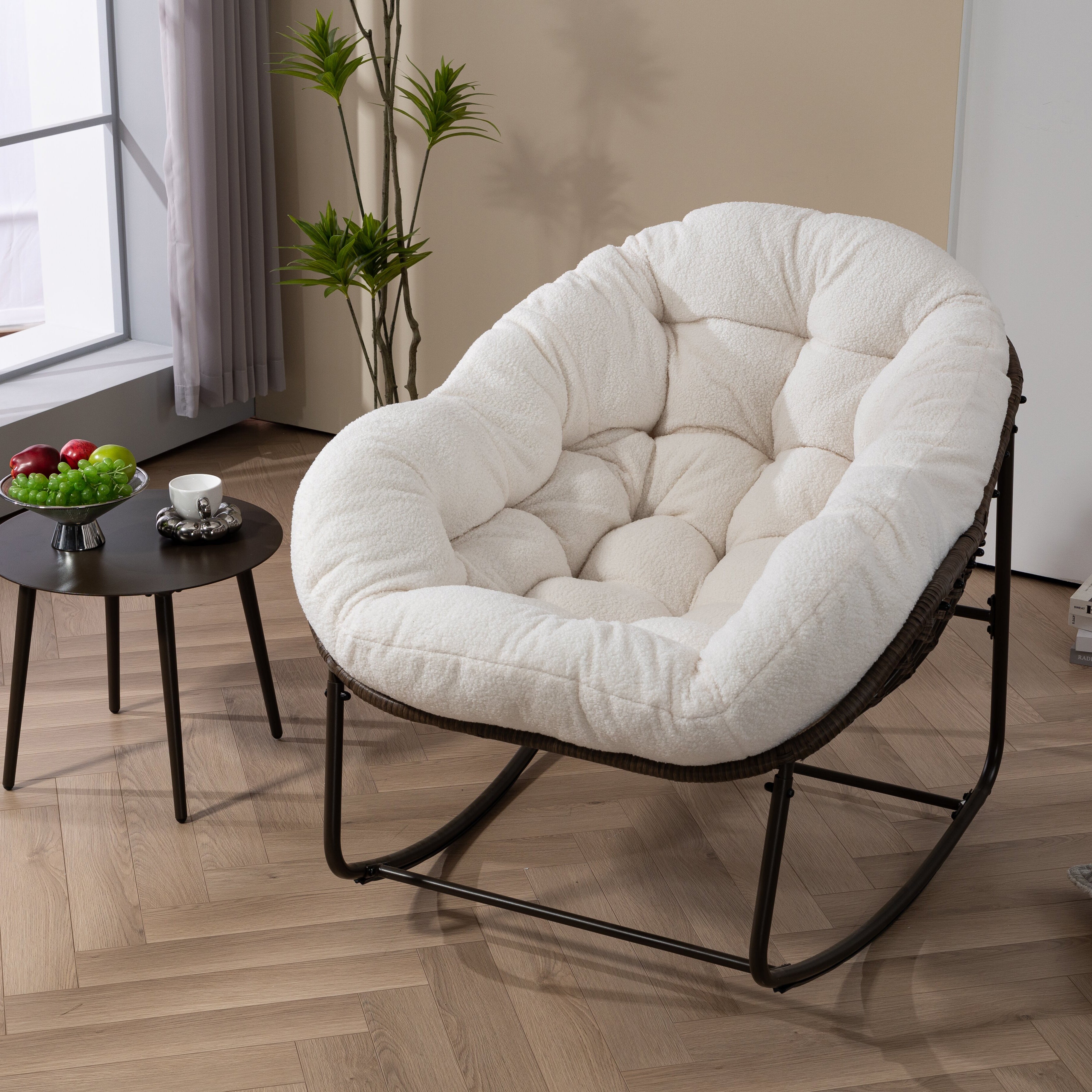 Sedia a dondolo per esterni, sedia a dondolo da giardino con