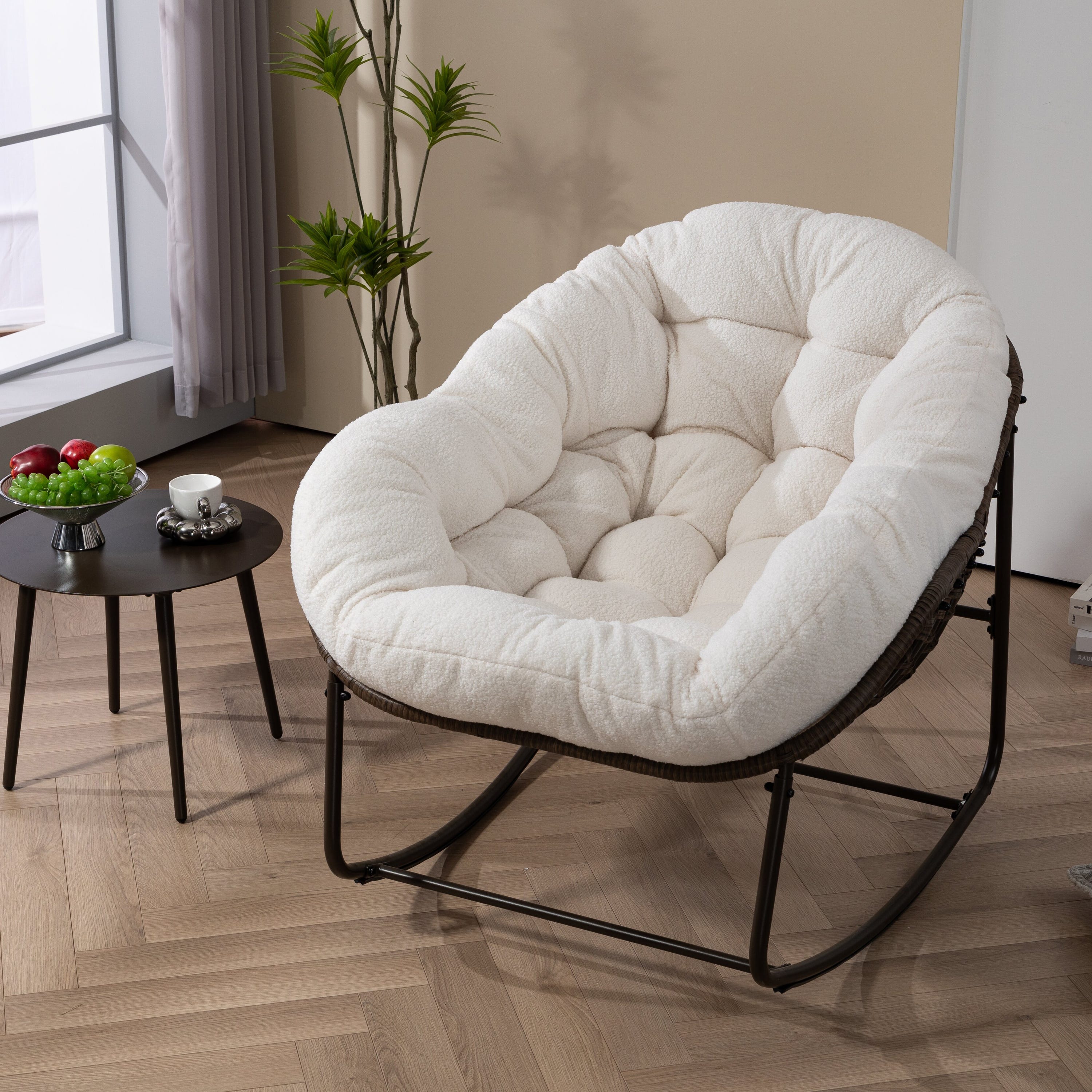 Sedia a dondolo per esterni, sedia a dondolo da giardino con