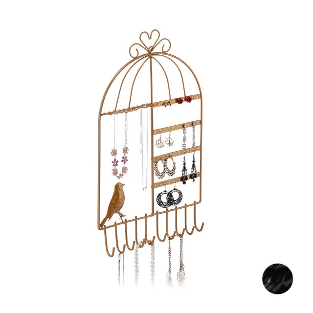 Portagioie Rotante Con 23 Ganci - Espositore Per Collane E Orecchini, Organizer Gioielli 20,5x35cm - Foto 10