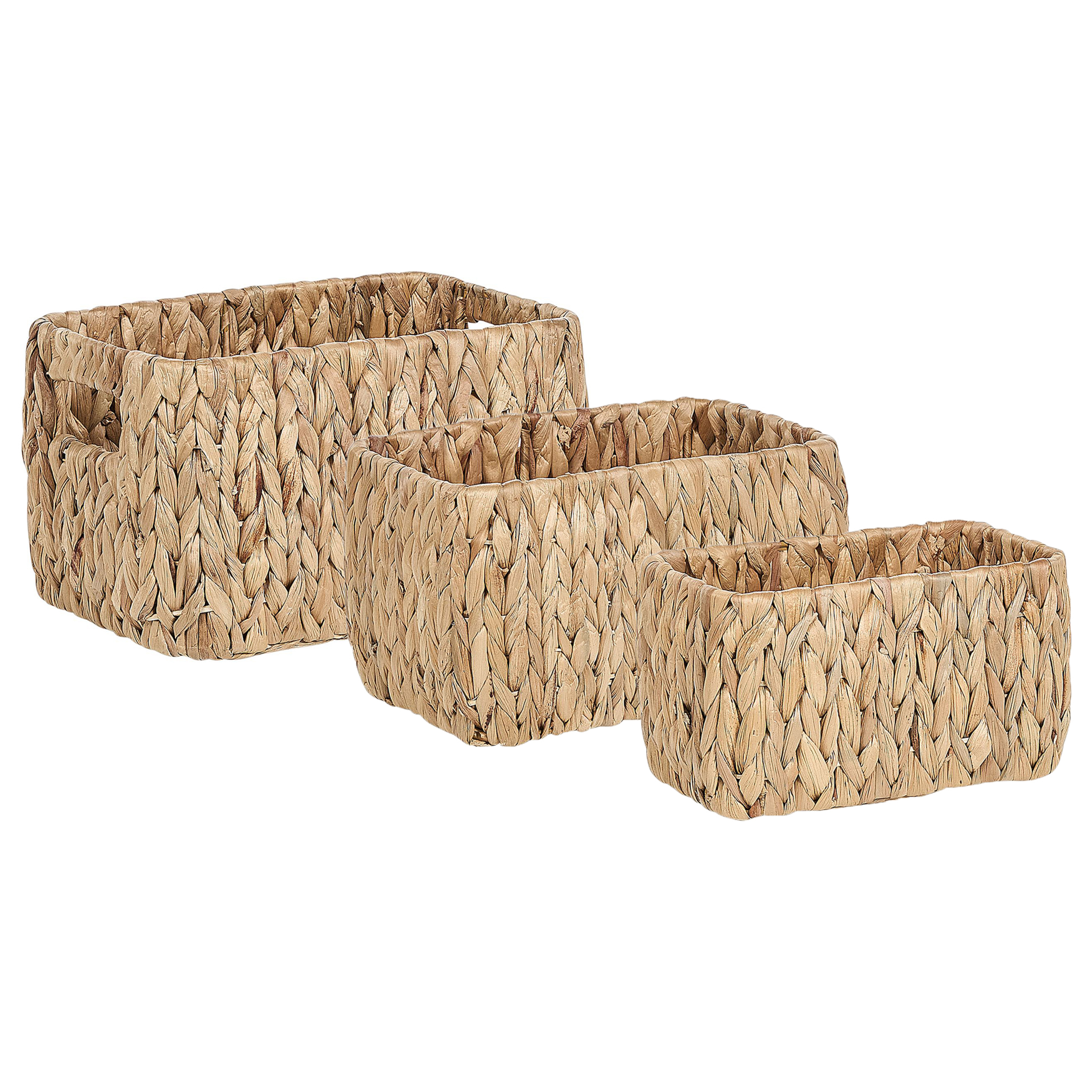 Set de 3 coșuri HANOI Răchită Natural 3buc