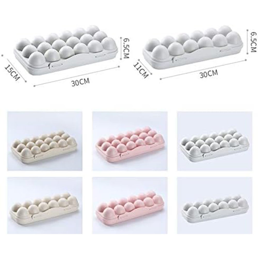 Lot de 2 boîtes à œufs avec couvercle, 12 compartiments empilables pour réfrigérateur, en polypropylène, pour le rangement de la cuisine - 5