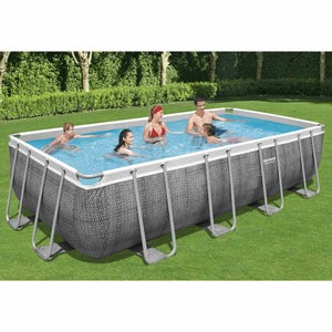 Piscine Gonflable Rectangulaire Familiale Brace Master 241x142x56cm - Piscine Été Pour Enfants Et Adultes