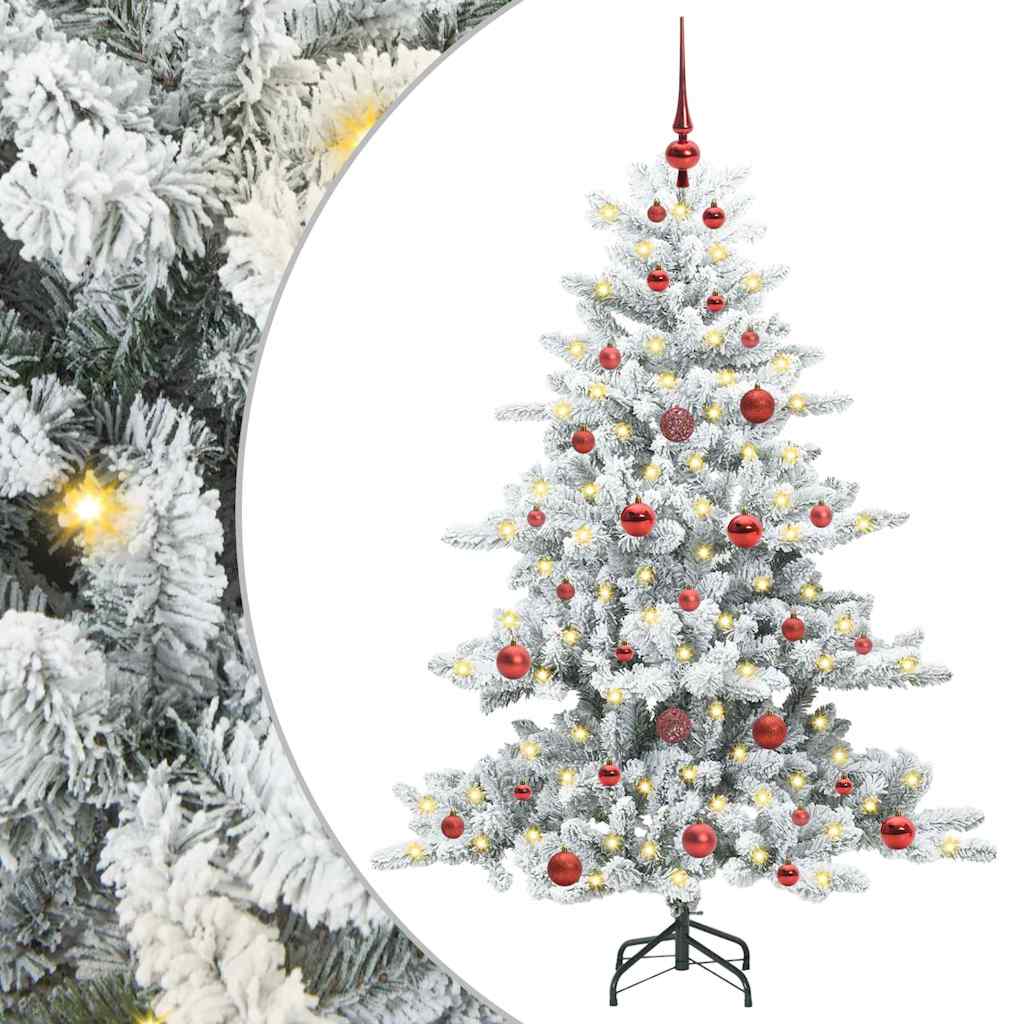 Sztuczna choinka z zawiasami z 150 diodami LED 150 cm PVC