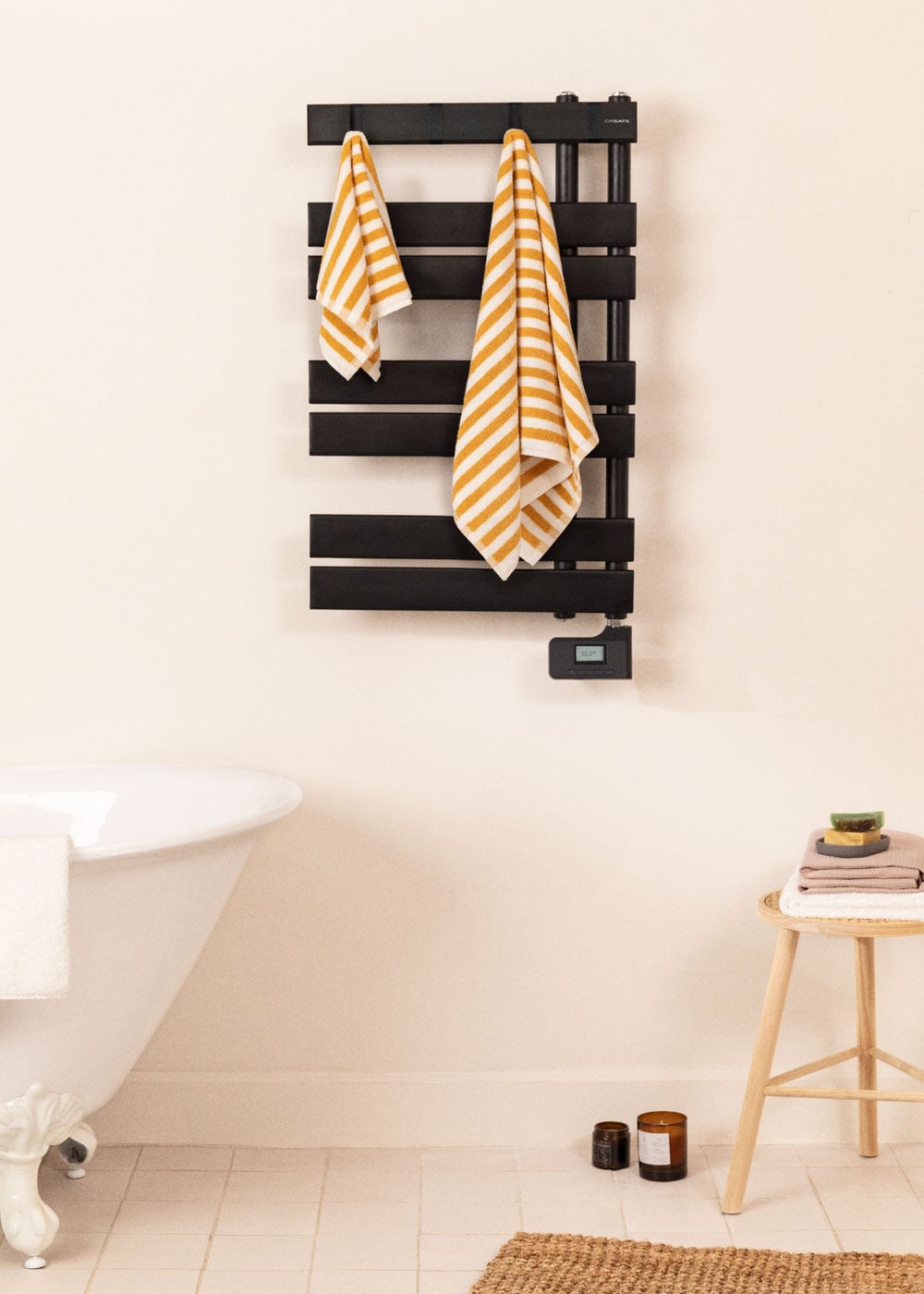 WARM TOWEL MODERN -Toalheiro elétrico de parede Preto - 3
