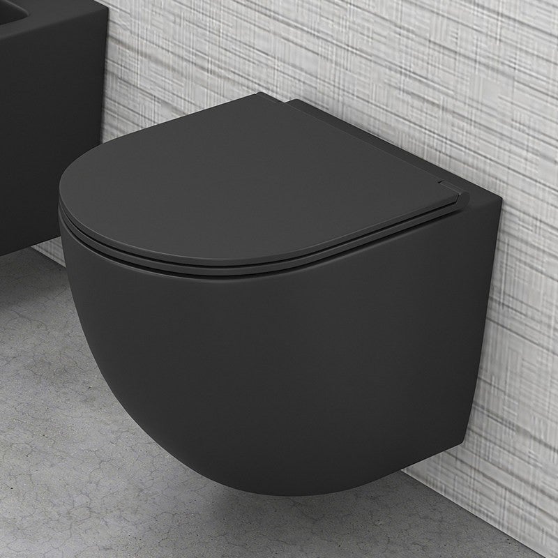 WC Rimless suspendu MILOS 49x37x36 cm avec abattant soft-closing-Noir ...