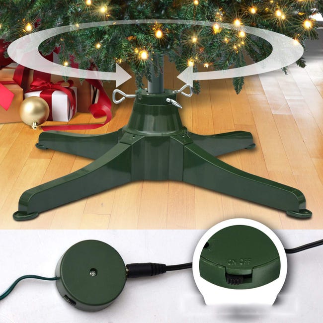 Base per albero di Natale rotante elettrica, Base per albero di Natale rotante, verde scuro, spina GS standard europea, 80 cm | Leroy Merlin Base per albero di Natale rotante elettrica, Base per albero di Natale rotante, verde scuro, spina GS standard europea, 80 cm | Leroy Merlin