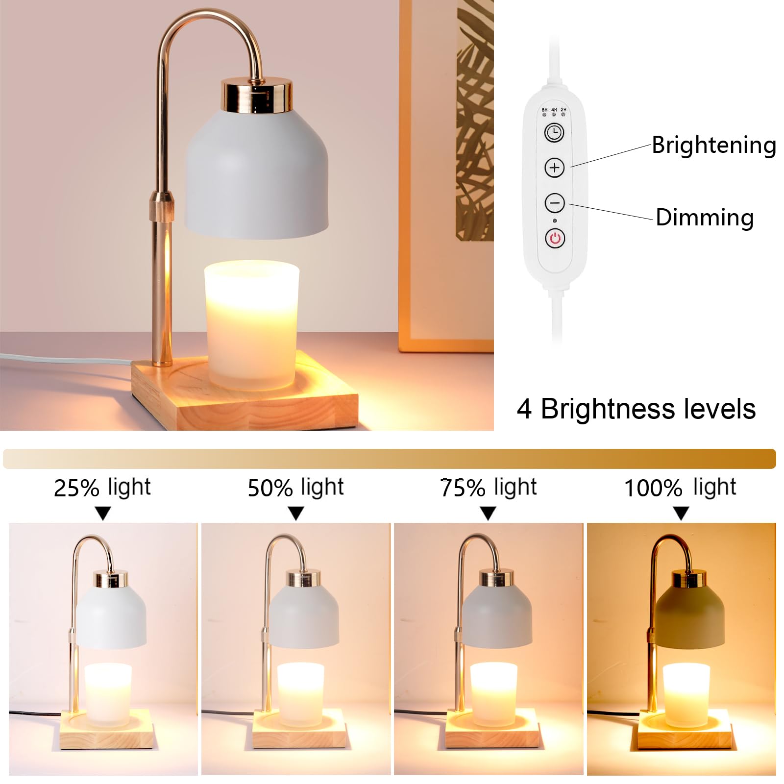 Lampada Scaldacandela Per Aromaterapia Nera, Scaldacandela Elettrico - 6