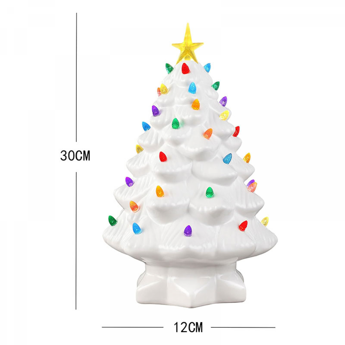 Sapin de Noël LED au design moderne 30 x 12 x 12 cm - Décoration intérieure/extérieure, cadeau de Noël - 2