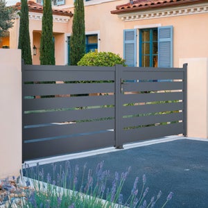 Cancello Da Giardino In Acciaio 300x125 Cm Antracite - Con Paletti E Serratura Per Esterni - Foto 12