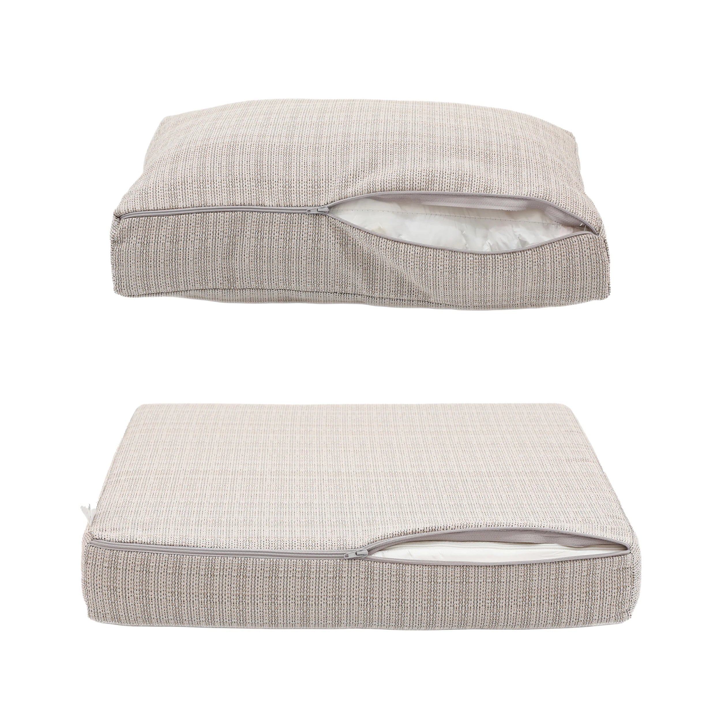 Coussins pour salon de jardin déhoussable 50x50cm - Beige Chiné - 3