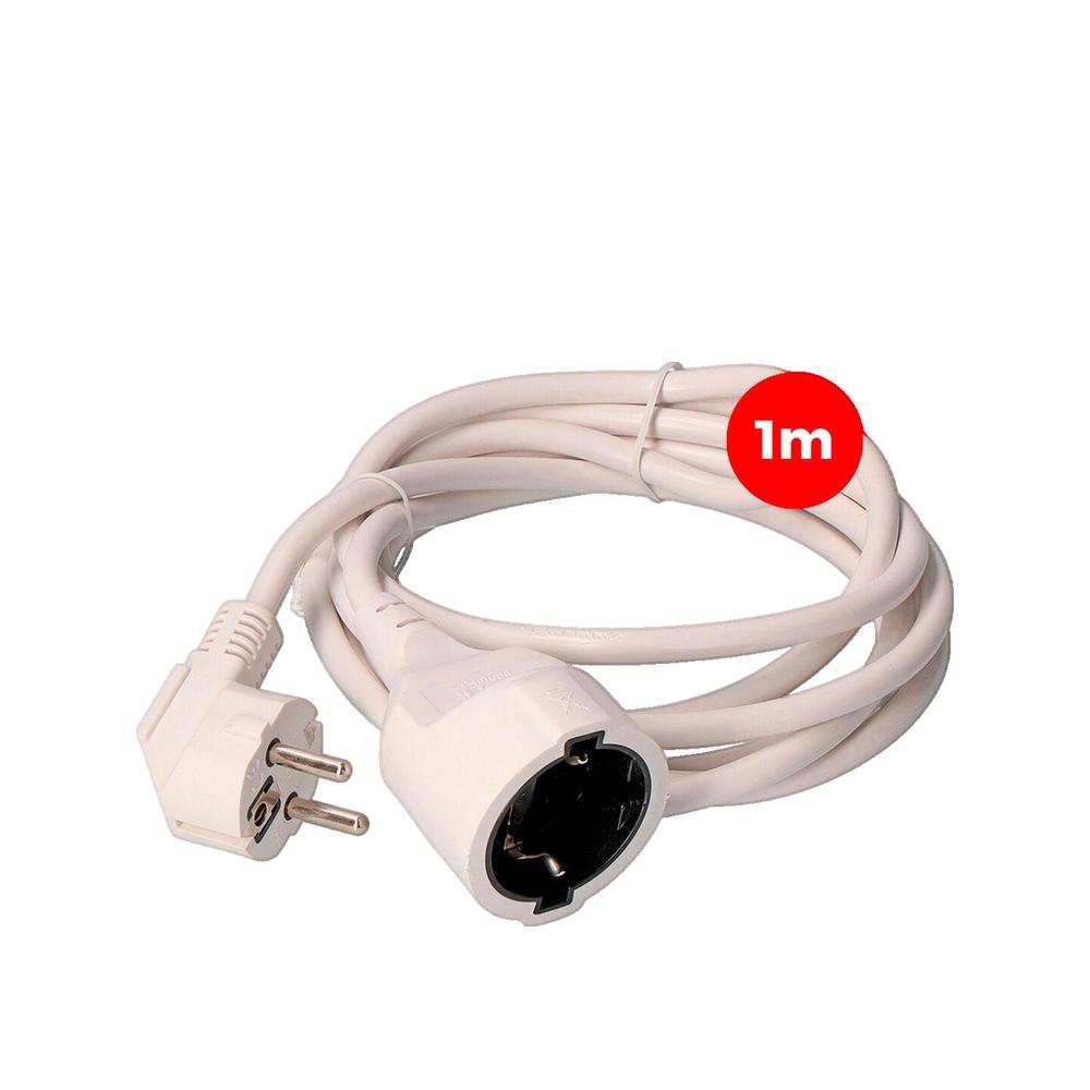 Przedłużacz EDM biały 1 m 250 V 16 A