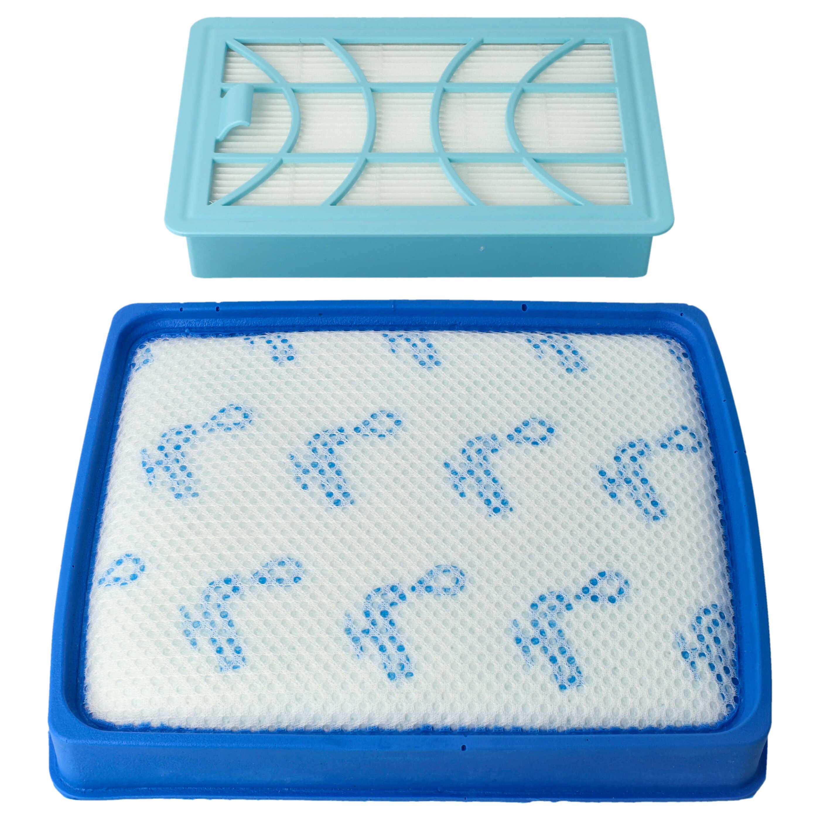 vhbw Lot de filtres compatible avec Philips PowerPro Expert FC9734/01, FC9735, FC9736, FC9737, FC9738, FC9739, FC9741/09 - 2x Filtres de rechange - 7