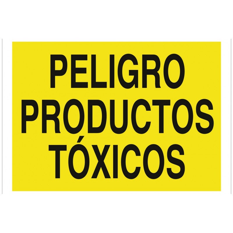 Señal de advertencia en poliestireno peligro productos tóxicos cofan