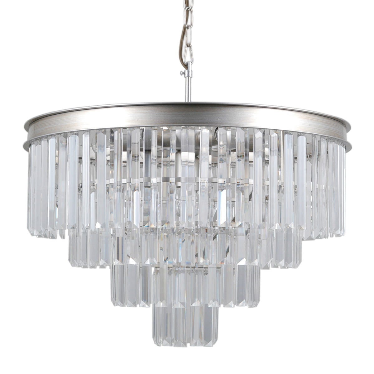 Lampa wisząca Verdes srebrna 8 x E14 x 40W wym:100x56x56cm Italux