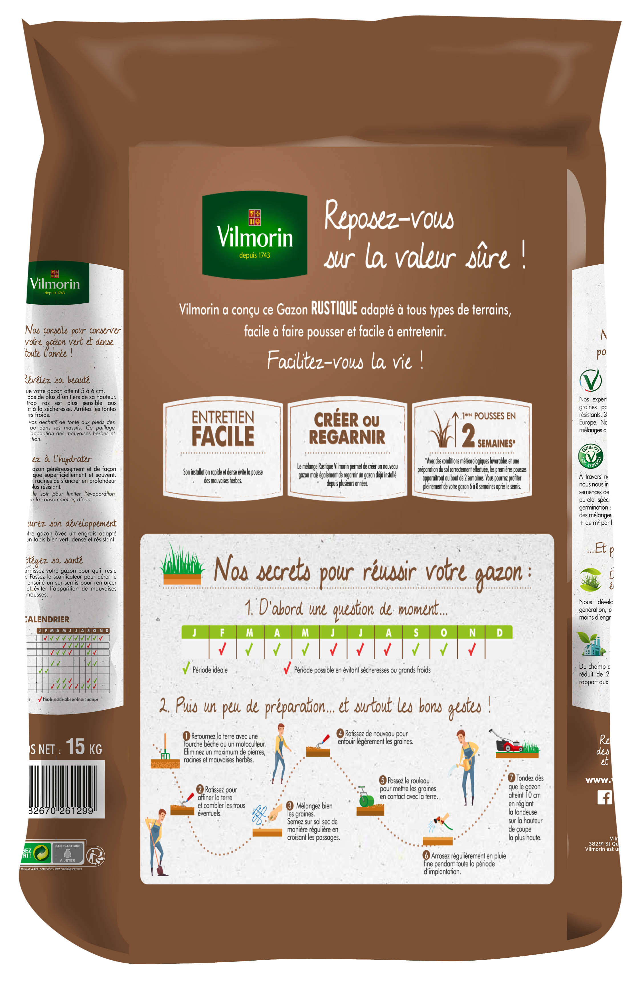 Gazon Rustique - 15 kg - 2
