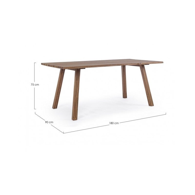 Table de jardin 180x90x75 cm en acacia huilé - 7