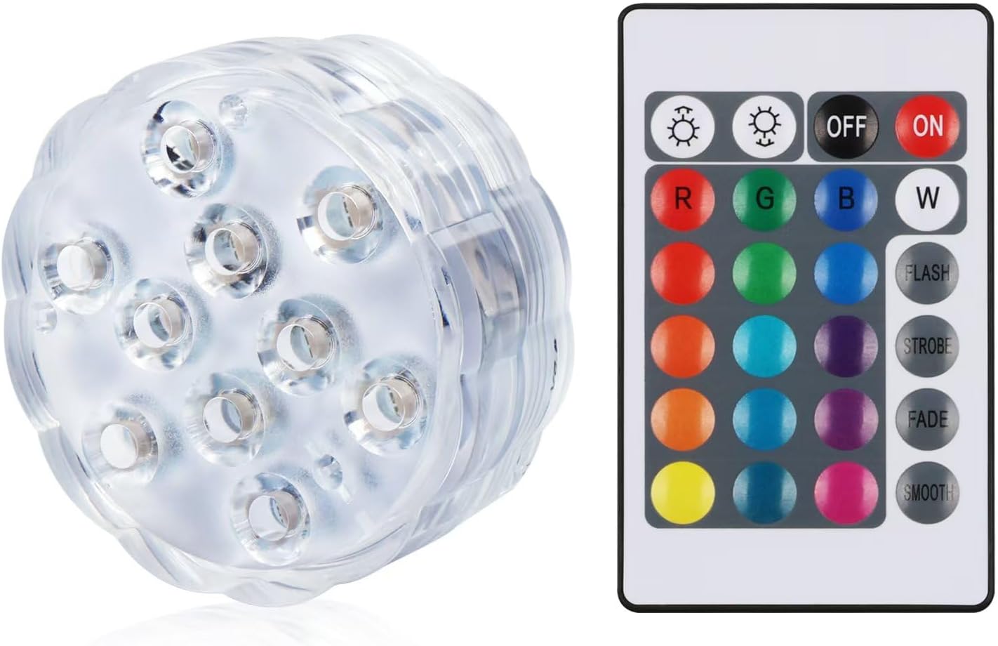 Zanurzalne światła LED, światła zmieniające kolor RGB, 1 opakowanie