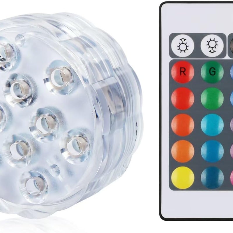 Zanurzalne światła LED, światła zmieniające kolor RGB, 1 opakowanie